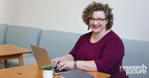 woman with laptop